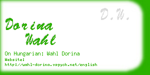 dorina wahl business card